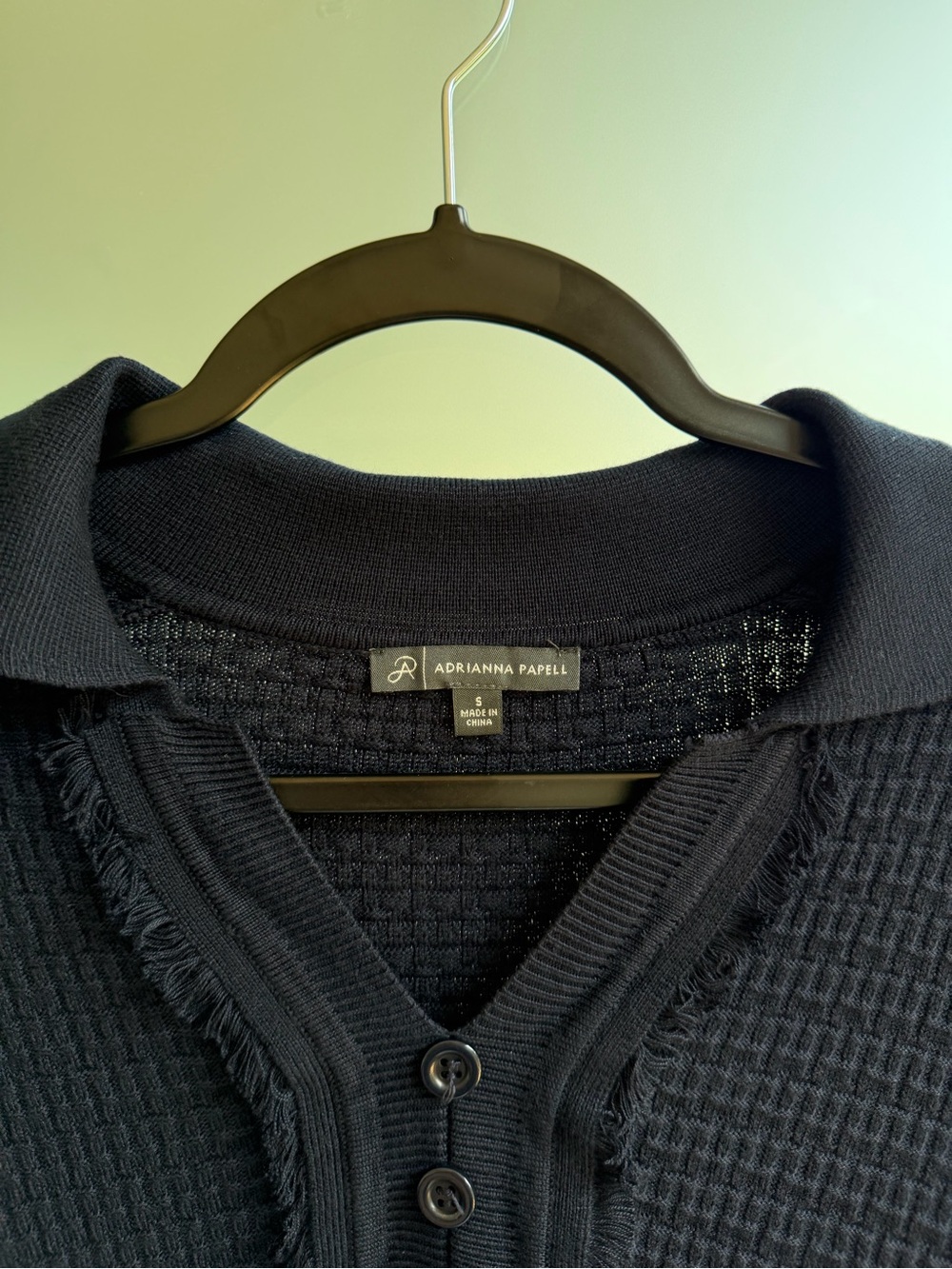 Adrianna Papell Navy Knit Short Sleeve Top - Picture 3 of 4